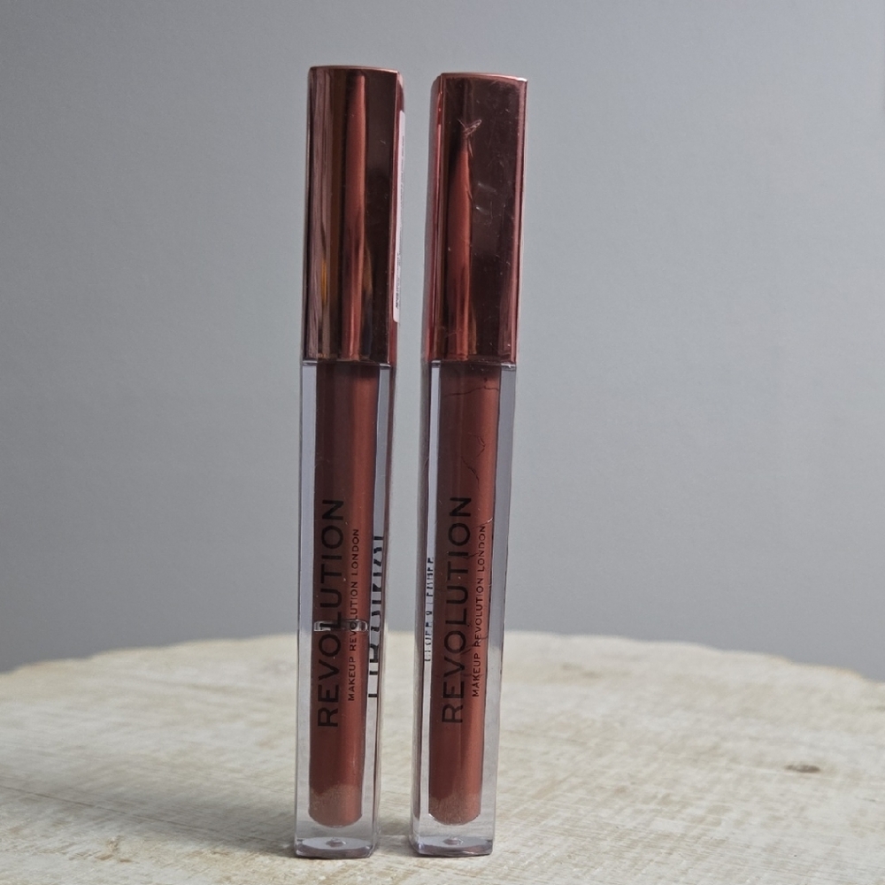 Revolution Lip Gloss Duo - Metallic Rose